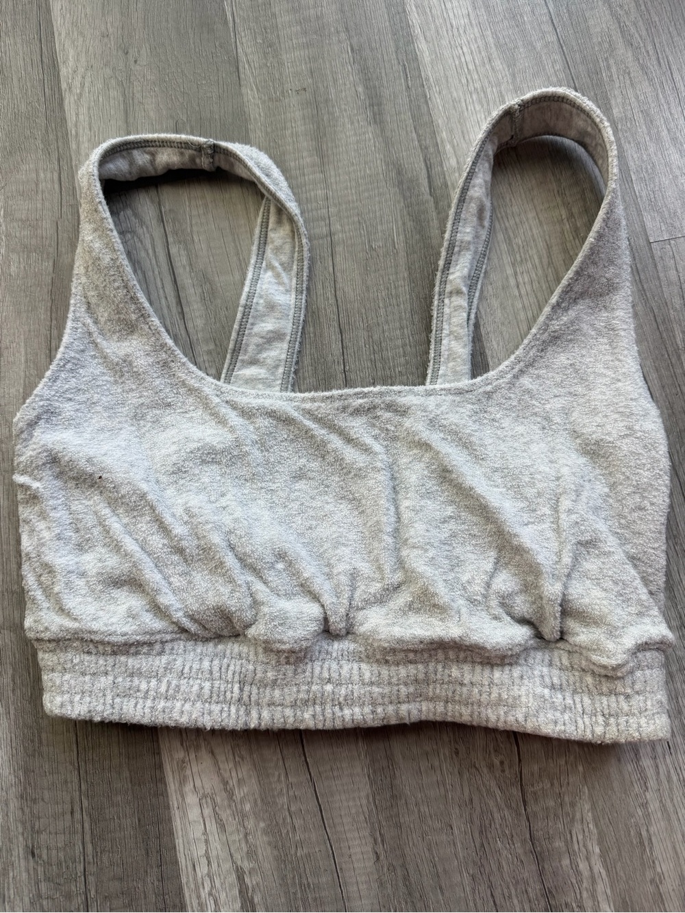 Gilly Hicks Light Gray Terry Cloth Sports Bralette